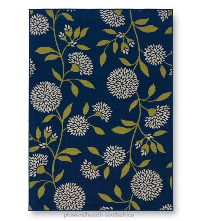 Houseware Plow & Hearth Floral Surry Indoor/Outdoor Polypropylene Area Rug NFLB1277