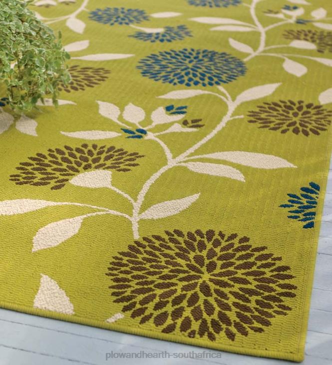 Houseware Plow & Hearth Floral Surry Indoor/Outdoor Polypropylene Area Rug NFLB1277