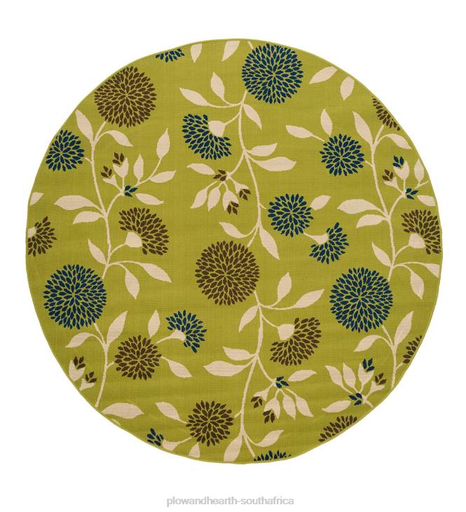 Houseware Plow & Hearth Floral Surry Indoor/Outdoor Polypropylene Area Rug NFLB1277