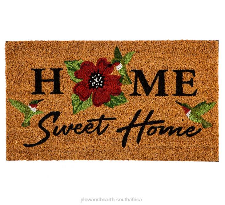 Houseware Plow & Hearth Home Sweet Home Hummingbirds Coir Mat NFLB1379