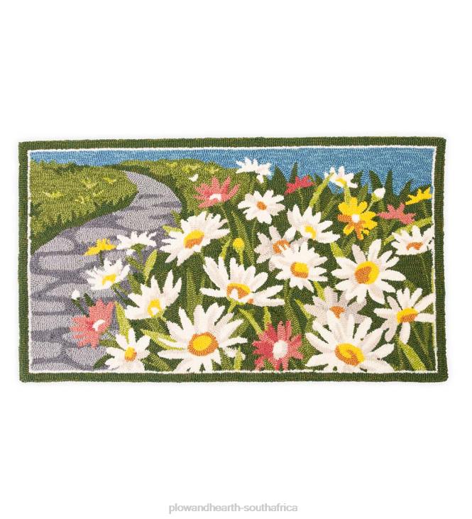 Houseware Plow & Hearth Indoor/Outdoor Daisy Walk Hooked Polypropylene Accent Rug NFLB1346