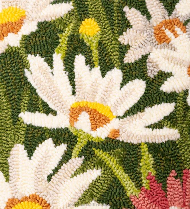 Houseware Plow & Hearth Indoor/Outdoor Daisy Walk Hooked Polypropylene Accent Rug NFLB1346