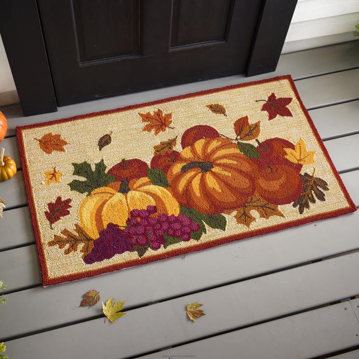 Houseware Plow & Hearth Indoor/Outdoor Fall Bounty Hooked Polypropylene Accent Rug NFLB1312