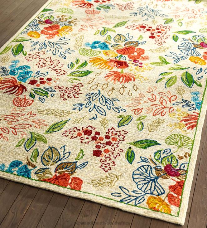 Houseware Plow & Hearth Indoor/Outdoor Flower Field Polypropylene Rug NFLB1285