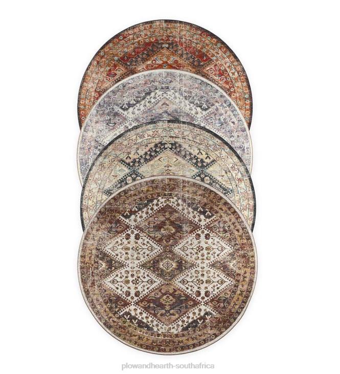 Houseware Plow & Hearth Indoor/Outdoor Graves Mill Harlequin Round Rug NFLB1353