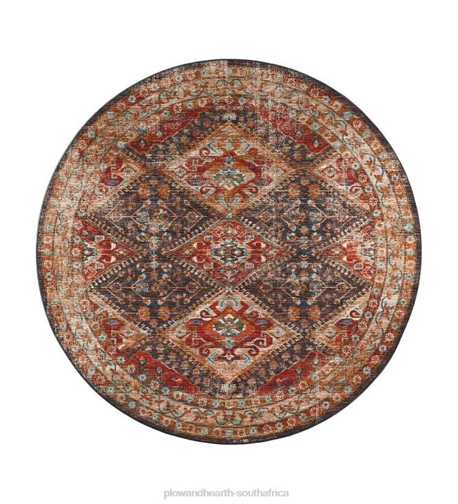 Houseware Plow & Hearth Indoor/Outdoor Graves Mill Harlequin Round Rug NFLB1353