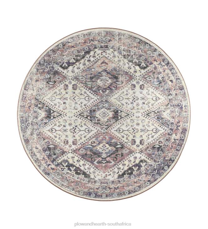 Houseware Plow & Hearth Indoor/Outdoor Graves Mill Harlequin Round Rug NFLB1353