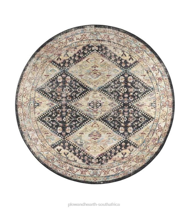 Houseware Plow & Hearth Indoor/Outdoor Graves Mill Harlequin Round Rug NFLB1353