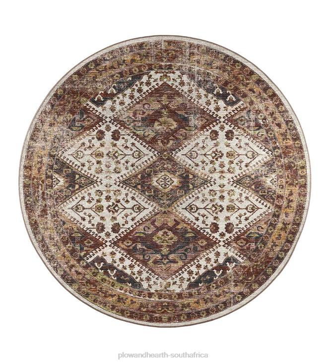 Houseware Plow & Hearth Indoor/Outdoor Graves Mill Harlequin Round Rug NFLB1353