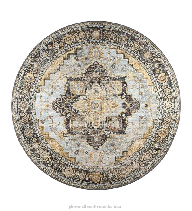 Houseware Plow & Hearth Indoor/Outdoor Graves Mill Medallion Round Rug NFLB1349