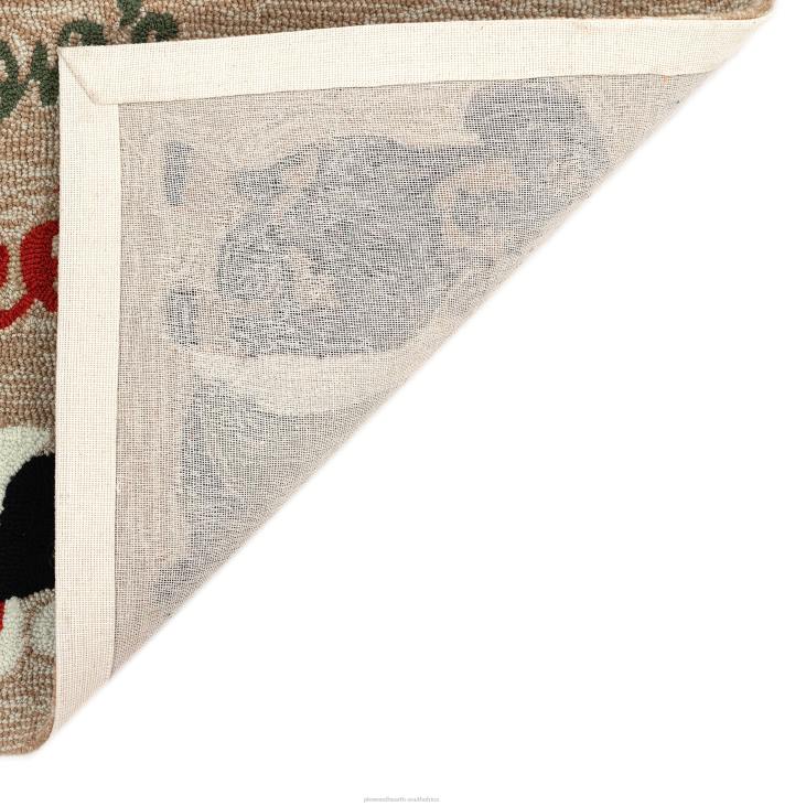 Houseware Plow & Hearth Indoor/Outdoor Hand-Hooked Christmas Dachshunds Accent Rug NFLB1338