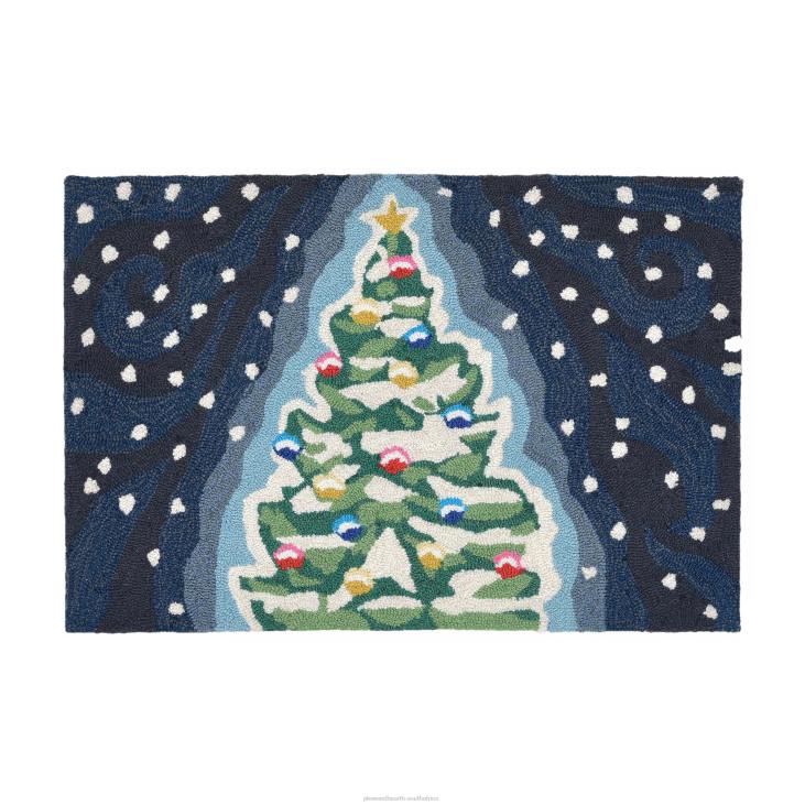 Houseware Plow & Hearth Indoor/Outdoor Hand-Hooked Christmas Tree Accent Rug NFLB1317
