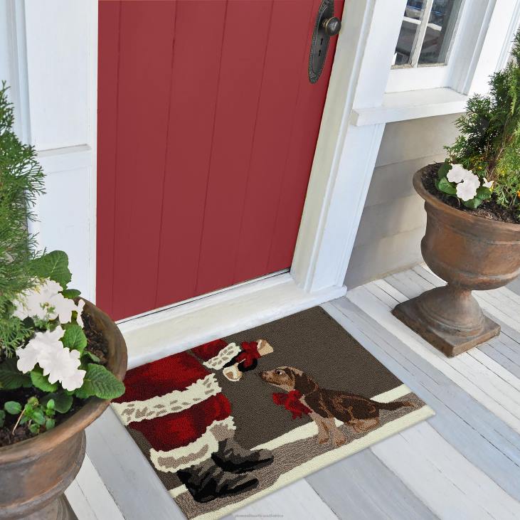 Houseware Plow & Hearth Indoor/Outdoor Hand-Hooked Good Dog Accent Rug NFLB1323