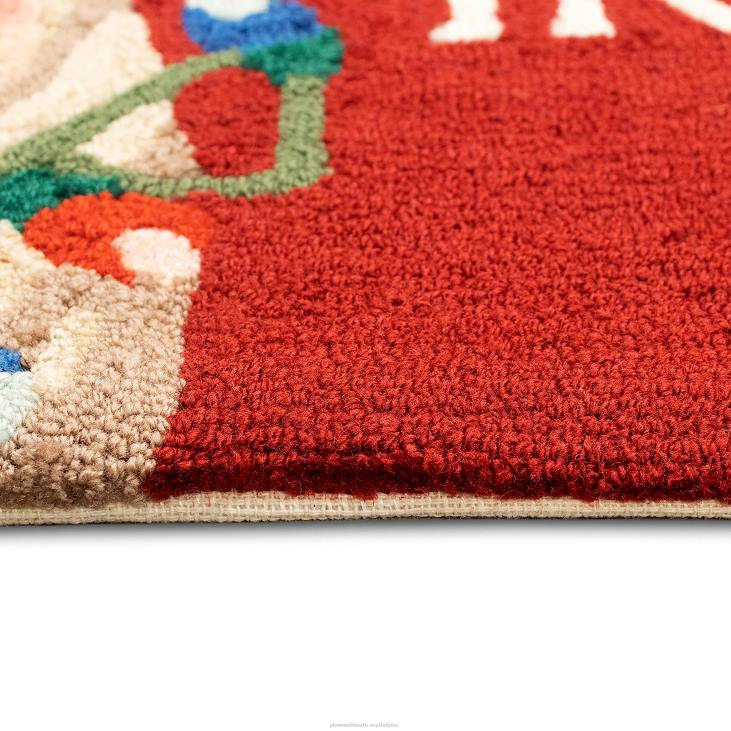 Houseware Plow & Hearth Indoor/Outdoor Hand-Hooked Happy Holidays Lab Accent Rug NFLB1315