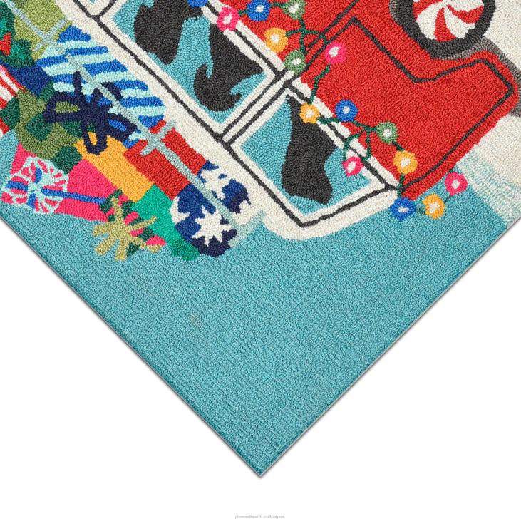 Houseware Plow & Hearth Indoor/Outdoor Hand-Hooked Happy Howlidays Accent Rug NFLB1332