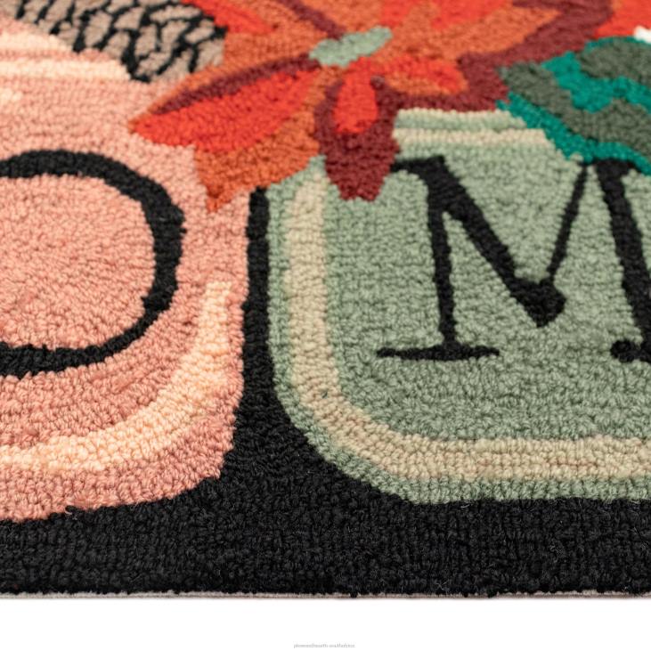 Houseware Plow & Hearth Indoor/Outdoor Hand-Hooked Holiday Bouquet Accent Rug NFLB1331