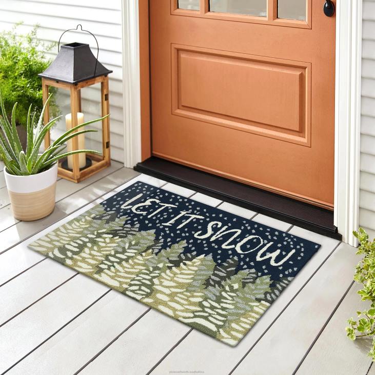 Houseware Plow & Hearth Indoor/Outdoor Hand-Hooked Let It Snow Accent Rug NFLB1307