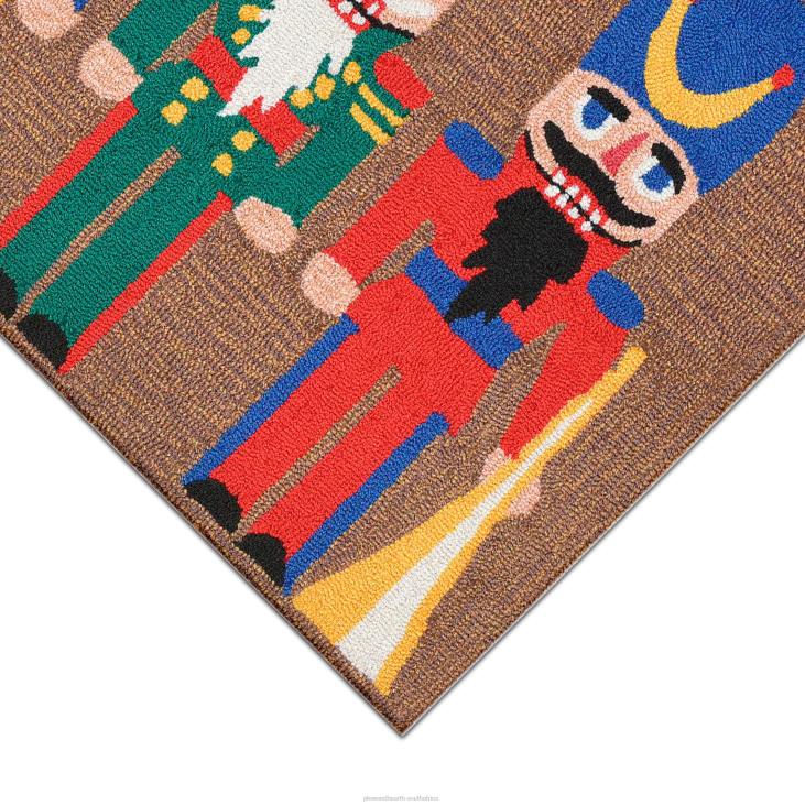 Houseware Plow & Hearth Indoor/Outdoor Hand-Hooked Nutcracker Trio Accent Rug NFLB1327
