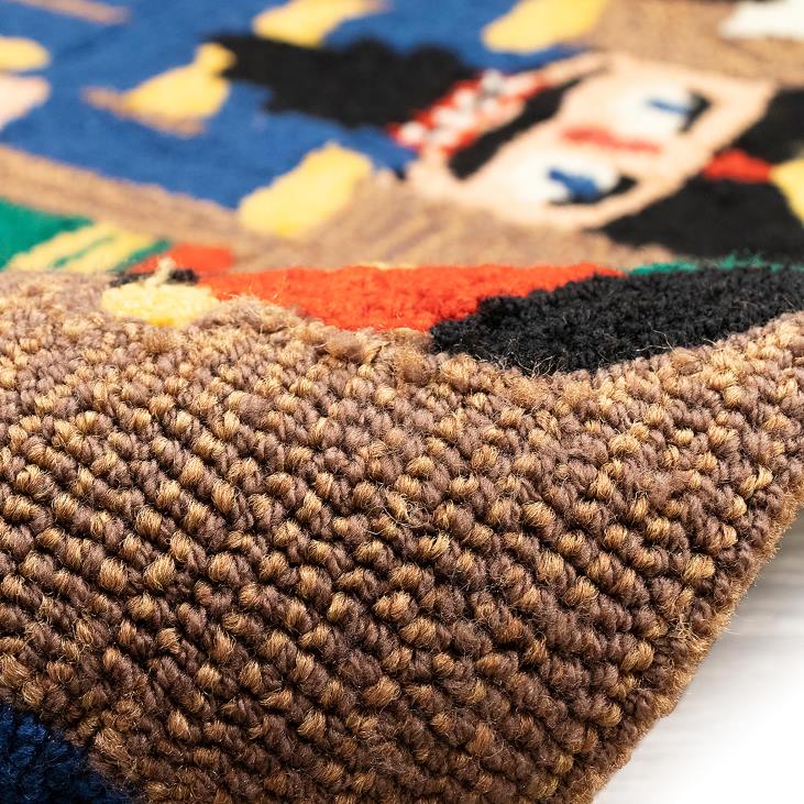 Houseware Plow & Hearth Indoor/Outdoor Hand-Hooked Nutcracker Trio Accent Rug NFLB1327