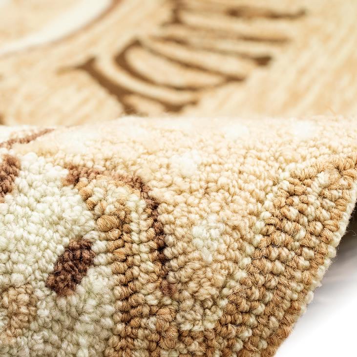 Houseware Plow & Hearth Indoor/Outdoor Hand-Hooked Sandy and Bright Accent Rug NFLB1314