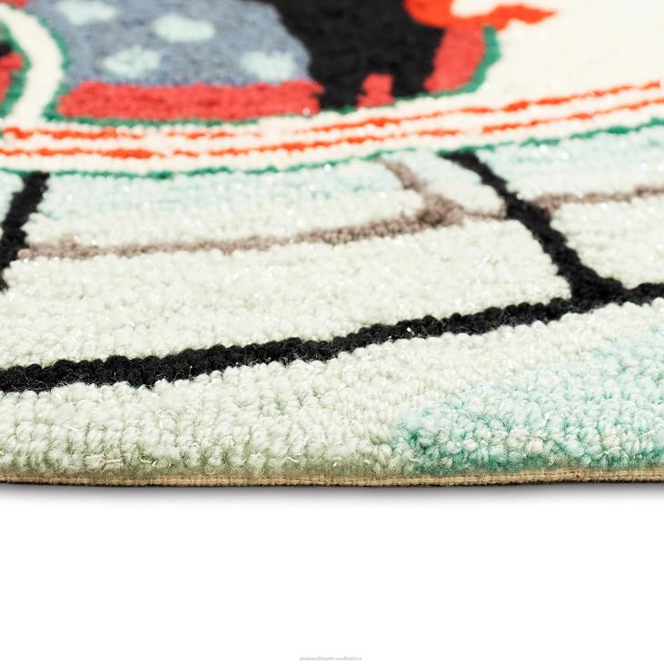 Houseware Plow & Hearth Indoor/Outdoor Hand-Hooked Sleigh Dog Accent Rug NFLB1329