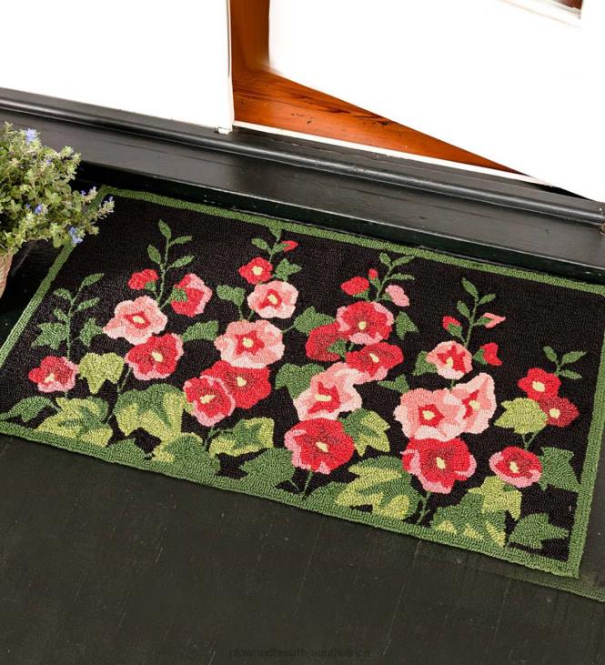 Houseware Plow & Hearth Indoor/Outdoor Hollyhock Hooked Accent Rug NFLB1287