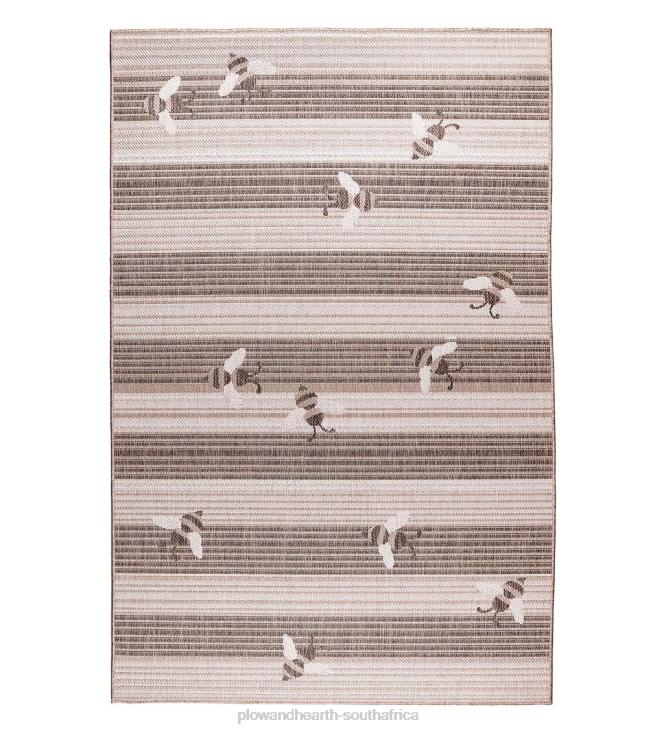 Houseware Plow & Hearth Indoor/Outdoor Honey Bees Polypropylene Rug NFLB1341
