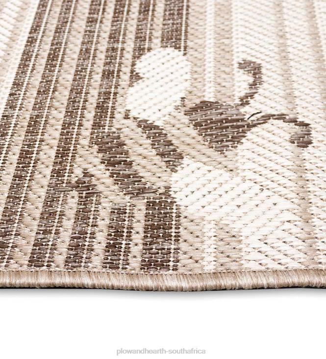 Houseware Plow & Hearth Indoor/Outdoor Honey Bees Polypropylene Rug NFLB1341