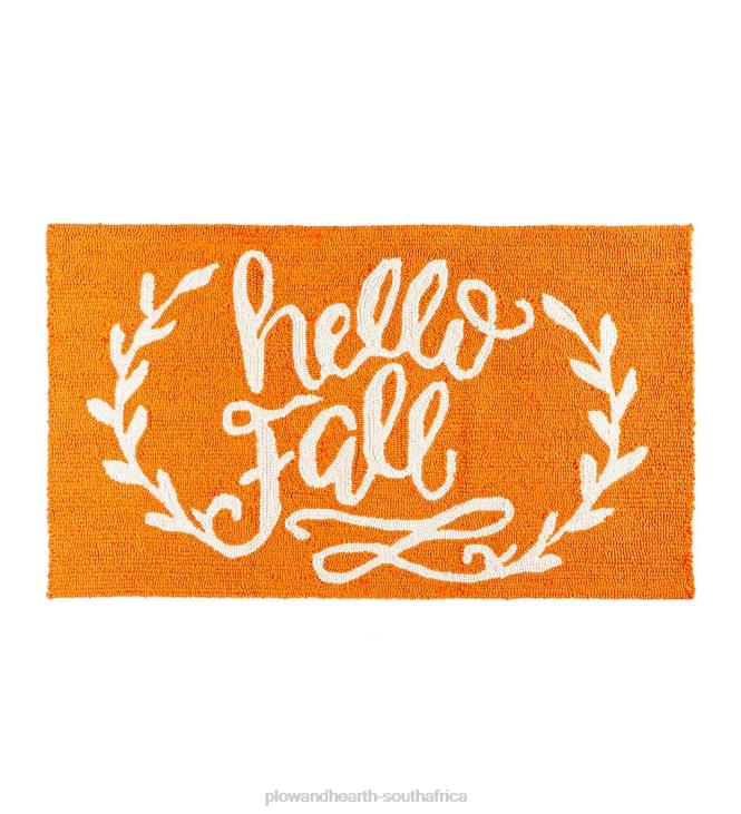 Houseware Plow & Hearth Indoor/Outdoor Hooked Hello Fall Rug, 24x 42NFLB1387