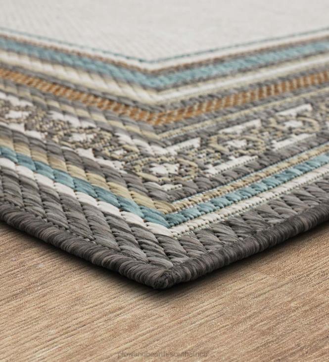 Houseware Plow & Hearth Indoor/Outdoor La Grange Border Polypropylene Rug NFLB1354