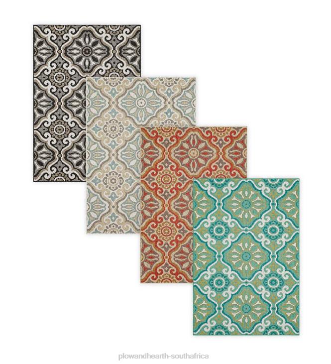 Houseware Plow & Hearth Indoor/Outdoor La Grange Tile Polypropylene Rug NFLB1308