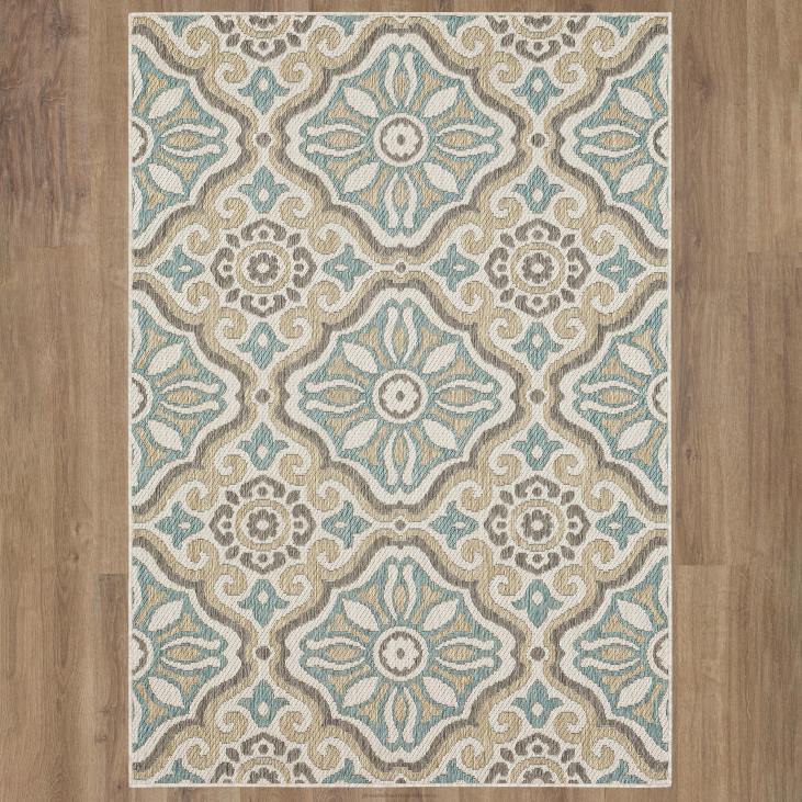 Houseware Plow & Hearth Indoor/Outdoor La Grange Tile Polypropylene Rug NFLB1308