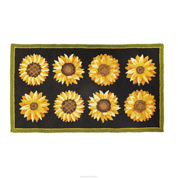 Houseware Plow & Hearth Indoor/Outdoor Sunflower Fields Hand-Hooked Polypropylene Accent Rug NFLB1311
