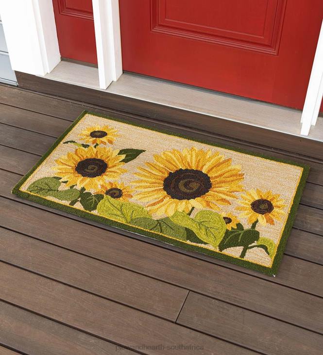 Houseware Plow & Hearth Indoor/Outdoor Sunflower Hooked Polypropylene Accent Rug NFLB1385
