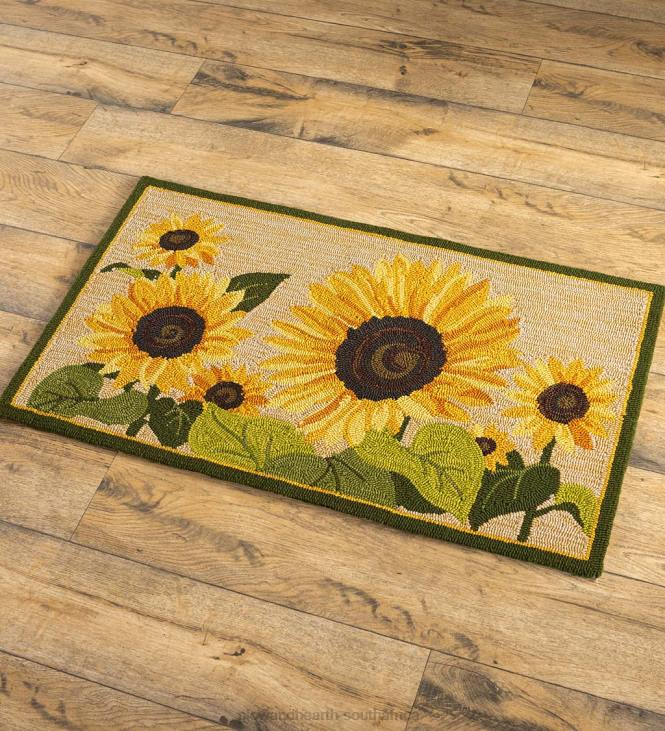 Houseware Plow & Hearth Indoor/Outdoor Sunflower Hooked Polypropylene Accent Rug NFLB1385
