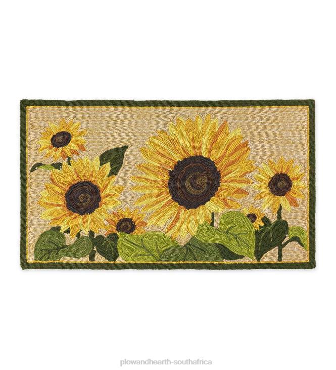 Houseware Plow & Hearth Indoor/Outdoor Sunflower Hooked Polypropylene Accent Rug NFLB1385