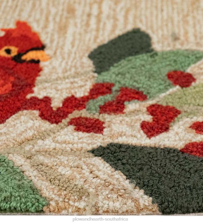 Houseware Plow & Hearth Indoor/Outdoor Synthetic Blend Birds Border Rug NFLB1390