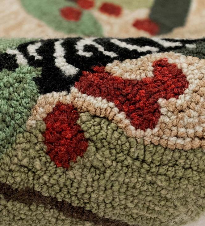 Houseware Plow & Hearth Indoor/Outdoor Synthetic Blend Birds Border Rug NFLB1390