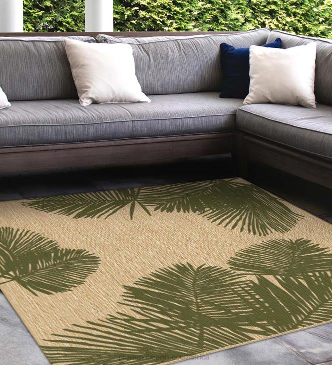 Houseware Plow & Hearth Indoor/Outdoor Textured Palms Polypropylene Rug NFLB1360