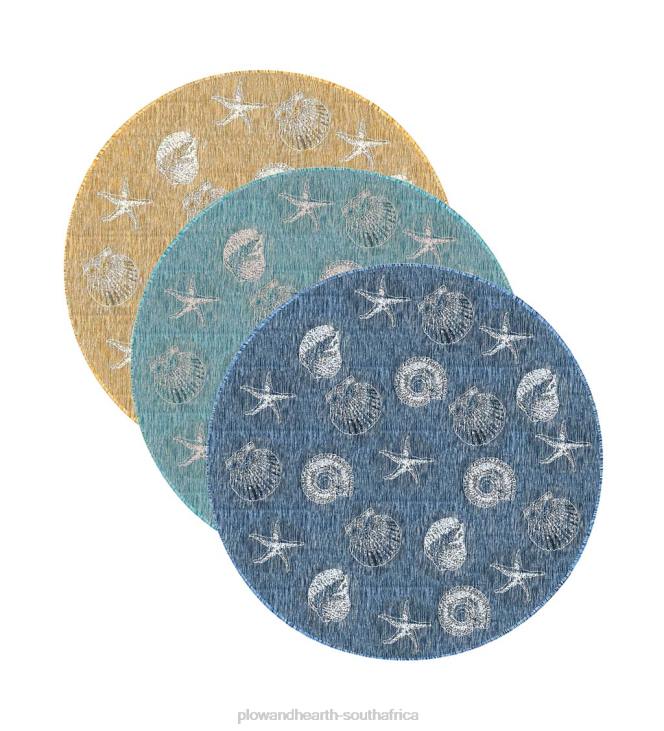 Houseware Plow & Hearth Indoor/Outdoor Textured Shells Polypropylene Rug NFLB1367