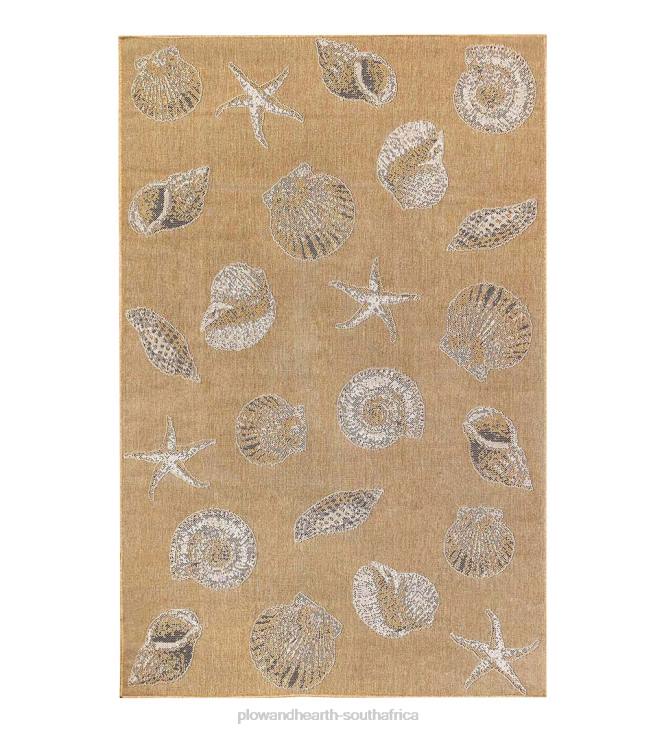 Houseware Plow & Hearth Indoor/Outdoor Textured Shells Polypropylene Rug NFLB1367