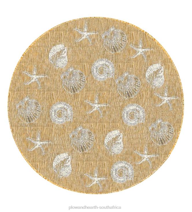 Houseware Plow & Hearth Indoor/Outdoor Textured Shells Polypropylene Rug NFLB1367