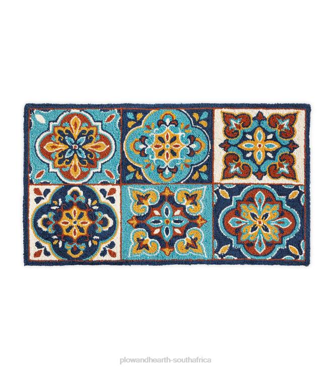 Houseware Plow & Hearth Indoor/Outdoor Tile-Inspired Hooked Polypropylene Accent Rug NFLB1289