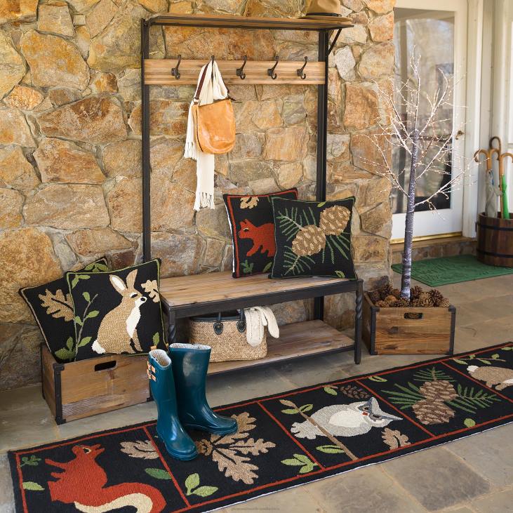 Houseware Plow & Hearth Indoor/Outdoor Woodland Runner NFLB1279