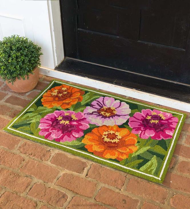 Houseware Plow & Hearth Indoor/Outdoor Zinnia Hooked Polypropylene Accent Rug NFLB1297