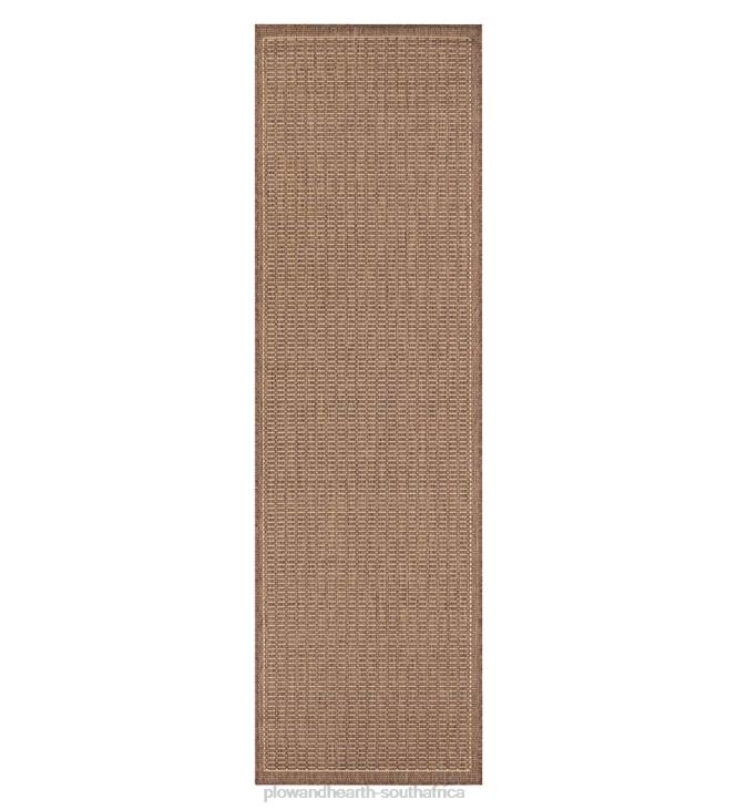 Houseware Plow & Hearth Veranda Textured Indoor/Outdoor Polypropylene Rug, 2'3x 11'9Runner - Black NFLB1432