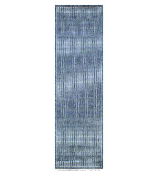 Houseware Plow & Hearth Veranda Textured Indoor/Outdoor Polypropylene Rug, 2'3x 11'9Runner - Black NFLB1432