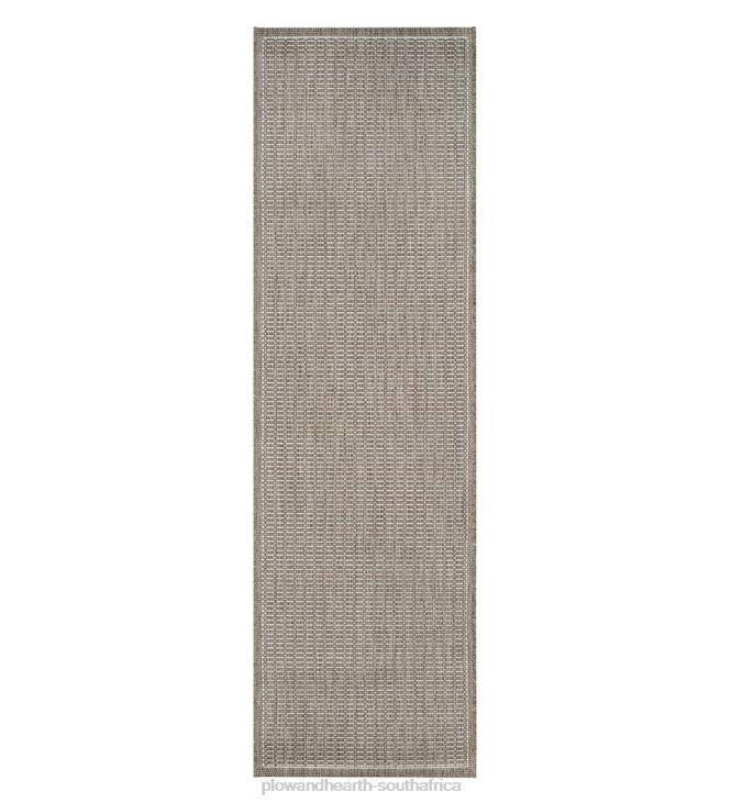 Houseware Plow & Hearth Veranda Textured Indoor/Outdoor Polypropylene Rug, 2'3x 11'9Runner - Black NFLB1432