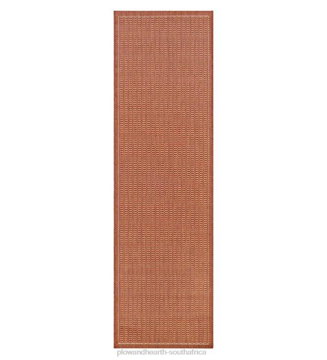 Houseware Plow & Hearth Veranda Textured Indoor/Outdoor Polypropylene Rug, 2'3x 11'9Runner - Black NFLB1432