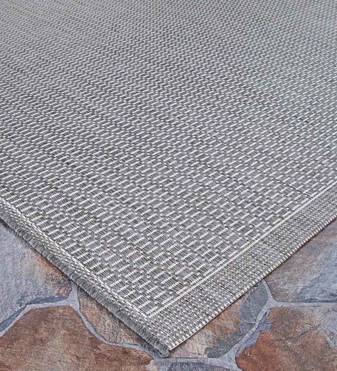 Houseware Plow & Hearth Veranda Textured Indoor/Outdoor Polypropylene Rug, 2'3x 11'9Runner - Black NFLB1432